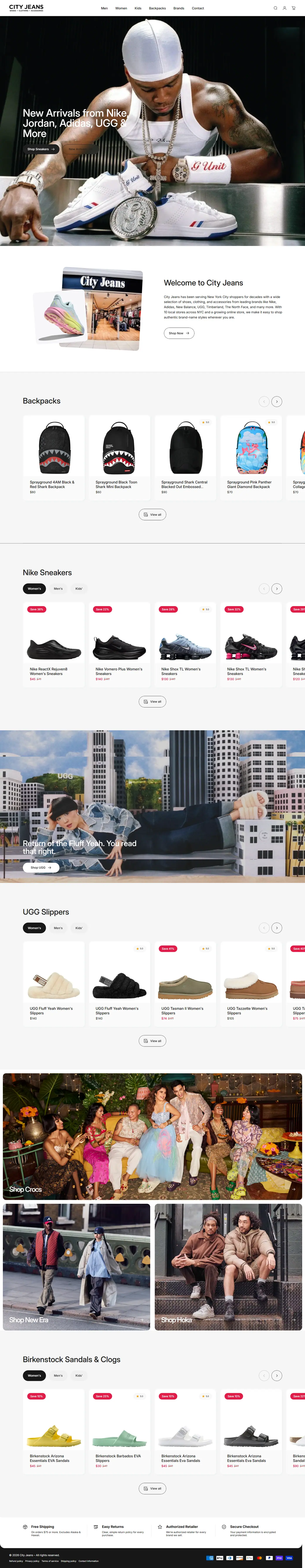 City Jeans full page website screenshot
